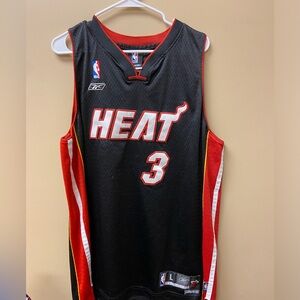 Team Apparel Black and Red Miami Heat Jersey